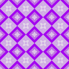 Purple Geometric Floral Tile Pattern with Soft Petals-2