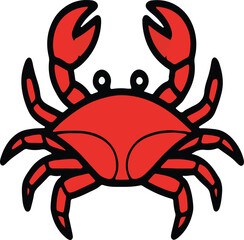 Red Crab Ocean Animal Character
