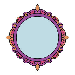 A Victorian grunge circle frame blending ornate vintage details with distressed textures, creating an elegant yet edgy border perfect for classic or gothic designs.
