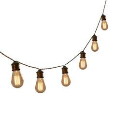 hanging decorative lights, LED string lights, fairy lights, cascading lights, pendant lights, warm white lights, festive lighting, waterfall lights, glowing decor, on white background	
