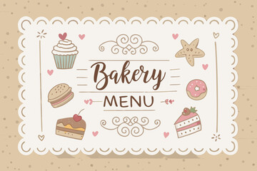 Magnificent Bakery Menu with Handwritten Prices Paste - Calm and Tranquil Visual Story Perfect for C
