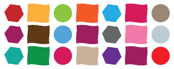 geometric shapes circle sticker Sale and big set of red zig-zag. Scallop rectangle, semicircle and oval frames with wiggly borders. 