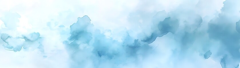 Light blue watercolor wash background.