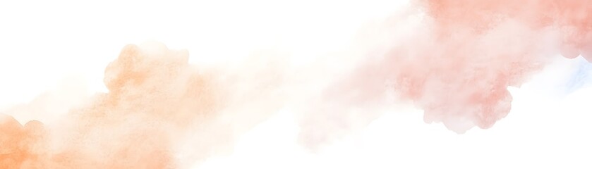 Abstract watercolor wash design with soft peach and pastel tones.