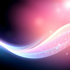 Flowing particle wave with pastel colors and light streaks
