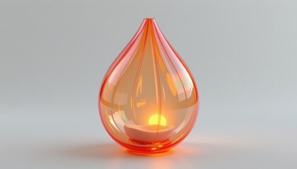 a biomorphic container in the form of a droplet cocoon, made from translucent bio shell, that absorbs surrounding light, isolated on pure white background, ultra high resolution, no text or branding.
