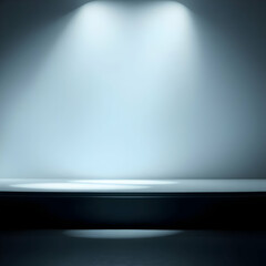Illuminated stage platform with soft light spotlight