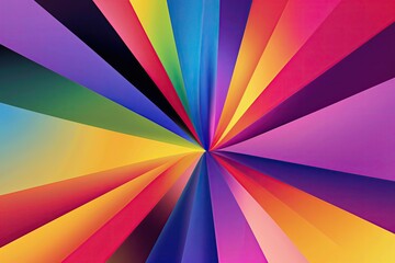 Vibrant Bold Primary Color Gradient Halftone Burst Design in Active Foreground