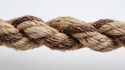 A photo of a braided rope on a clean white background