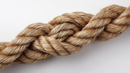 A photo of a braided rope on a clean white background