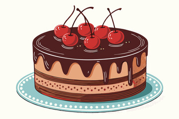 Wonderful Mid Century Chocolate Cake - Mysterious and Intriguing Visual Story Great for Advertising 