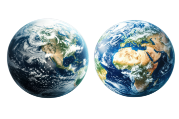 Stunning Dual Hemisphere Views of Planet Earth: A Global Perspective on Our World