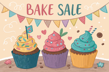 Superb for Bake Sale Event Cupca - Rich and Luxurious Visual Story Perfect for Commercial Use