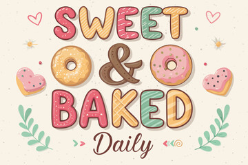 Splendid Sweet Baked Daily Text - Energetic and Lively Visual Story Ideal for Marketing Projects