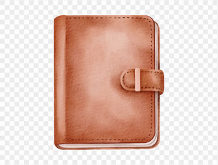 Notebook watercolor illustration for summer travel accessories vector.