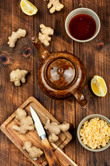 Ginger root infusion.