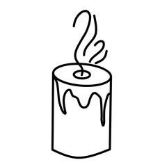 Candlelight Line Vector