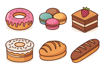 Remarkable Bakery Items Donuts Macarons - Energetic and Lively Visual Story Excellent for Creative P
