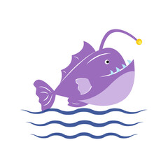 Vector multi color icon for Anglerfish