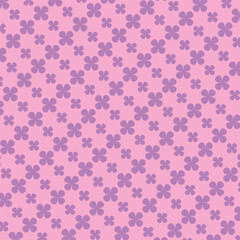 Beautiful purple flower seamless pattern background. Vector