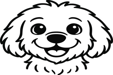vector image of a dog