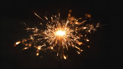 A moment of dazzling joy a sparkler s ephemeral dance capturing warmth and celebration during a festive event with dark