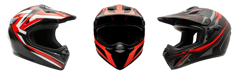 Bicycle Helmet Sports Protective Helmet Set isolated on a white background
