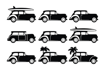 Vintage Car Collection: A meticulously curated collection of vintage cars, captured in elegant monochrome, exuding timeless charm and nostalgic allure, each one a testament to classic design.