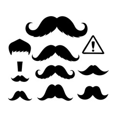 Diverse mustache shapes with stylish hip designs facial hair grooming