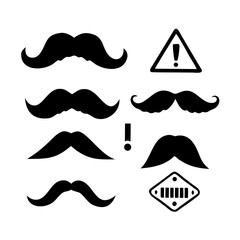 Diverse Mustache Silhouettes with Retro Flair facial hair grooming