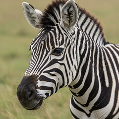 Naklejka premium close-up of an african zebra
