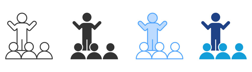 Persuasion Icon Set Multiple Style Collection