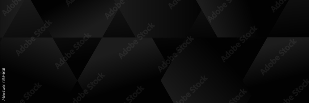Poster abstract dark background featuring a soft black gradient and geometric shapes.