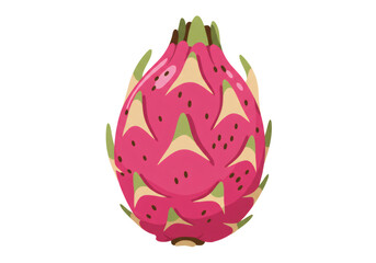 Vibrant Dragon Fruit Pixel Art Fresh Food with a Transparent Background
