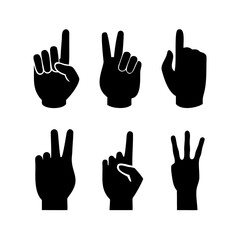 Peace Hand Gesture Silhouette peace sign symbol