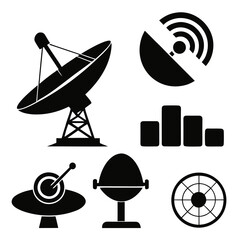 Satellite dish radar antenna signal transmission devices