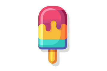 colorful popsicle bite mark dripping summer treat