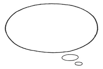 手書き風の楕円形の吹き出し