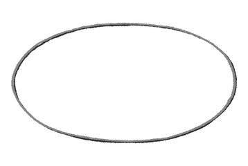 手書き風の楕円形のフレーム（影つき）