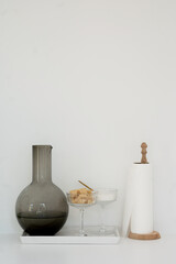 Minimalist Kitchen Setup with Glass Carafe