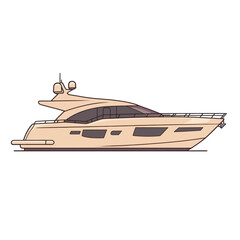 Motor boat isolated 
