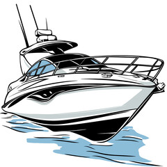 Motor boat on the water