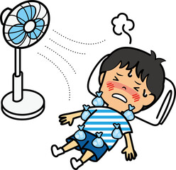 熱中症の小学生男児