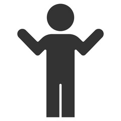 Body Language Glyph Icon Element For Design