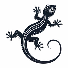 Fototapeta premium gecko silhouette vector design illustration