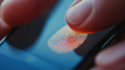 Finger on a touch screen