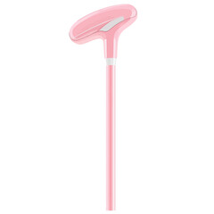 Pink golf stick isolated 