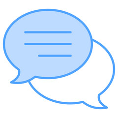 Message Blue Icon Element For Design