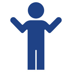 Body Language Dual Tone Icon Element For Design