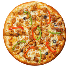 pizza on white background